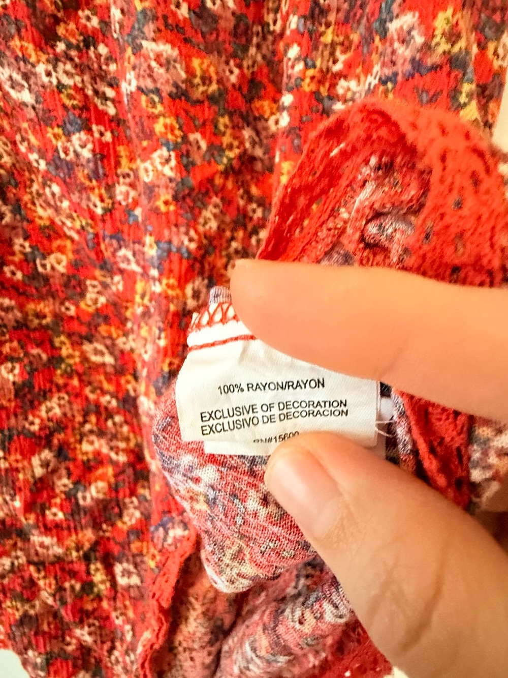 Red Floral Lace-Trim Sleeveless Camisole - Picture 8 of 8